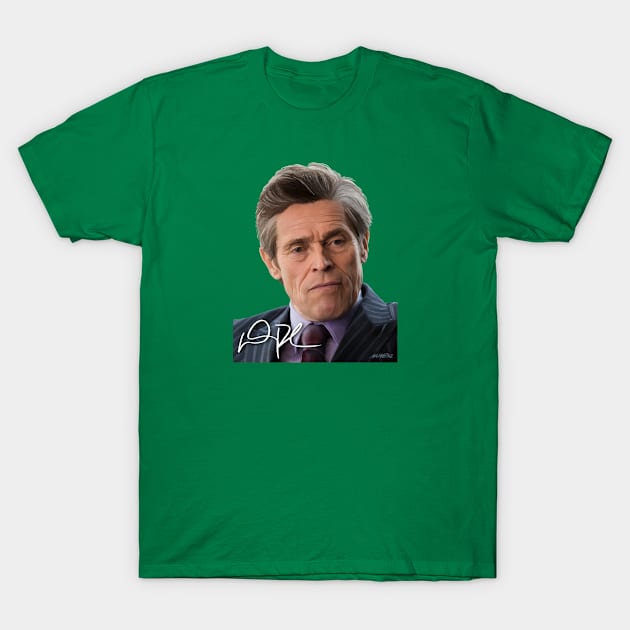 Willem Dafoe Signed Portrait T-Shirt by Nonesz Workshop